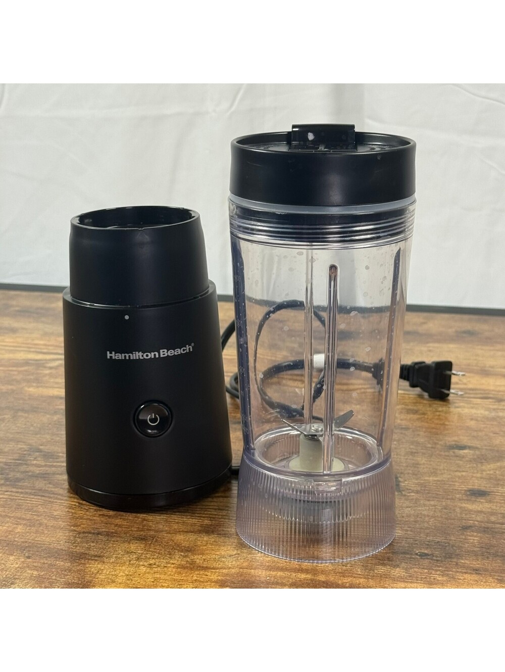 Hamilton Beach Personal Blender 14oz Travel Lid Model 51190F Black Tested
